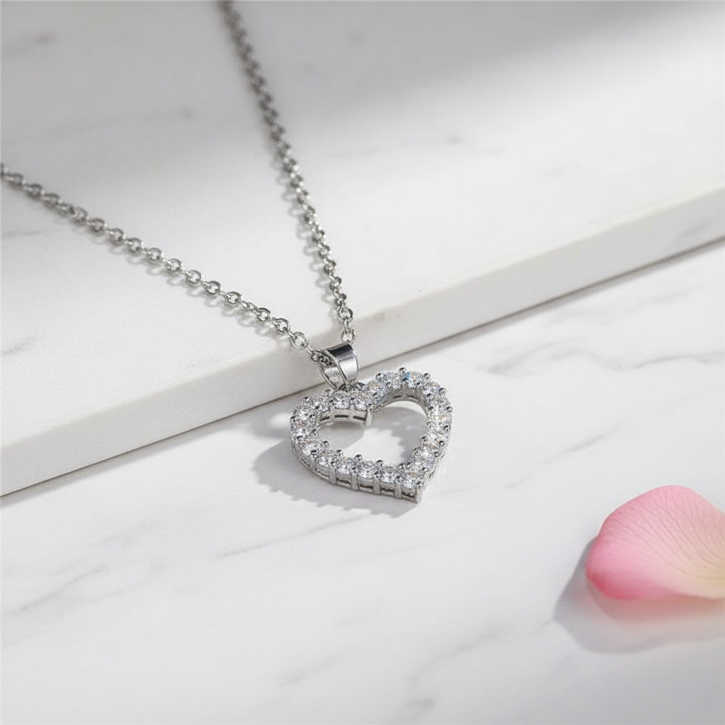 Heart Sparkle Pendant Necklace