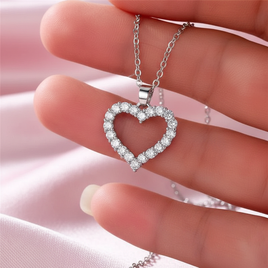 Heart Sparkle Pendant Necklace
