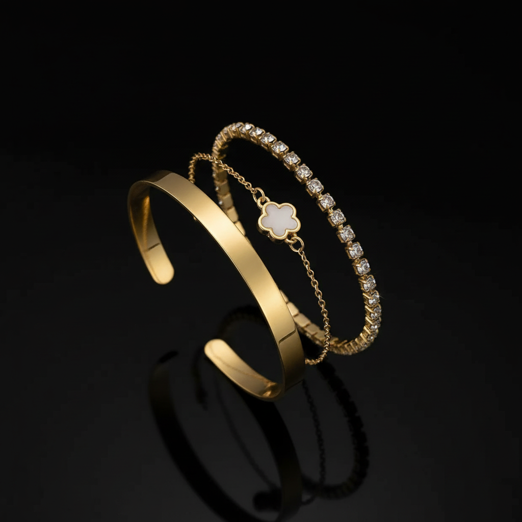 Boho Chic Gold Bracelet Set