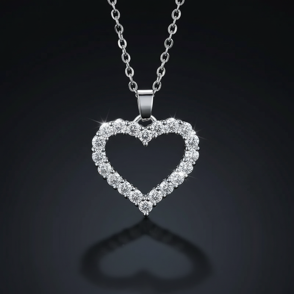 Heart Sparkle Pendant Necklace