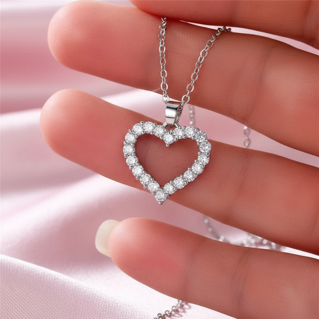 Heart Sparkle Pendant Necklace