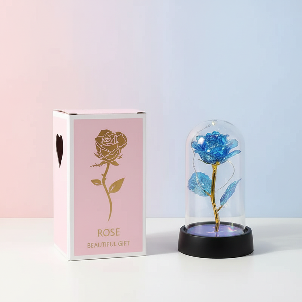 Valentines Day Eternal Rose in Glass Dome
