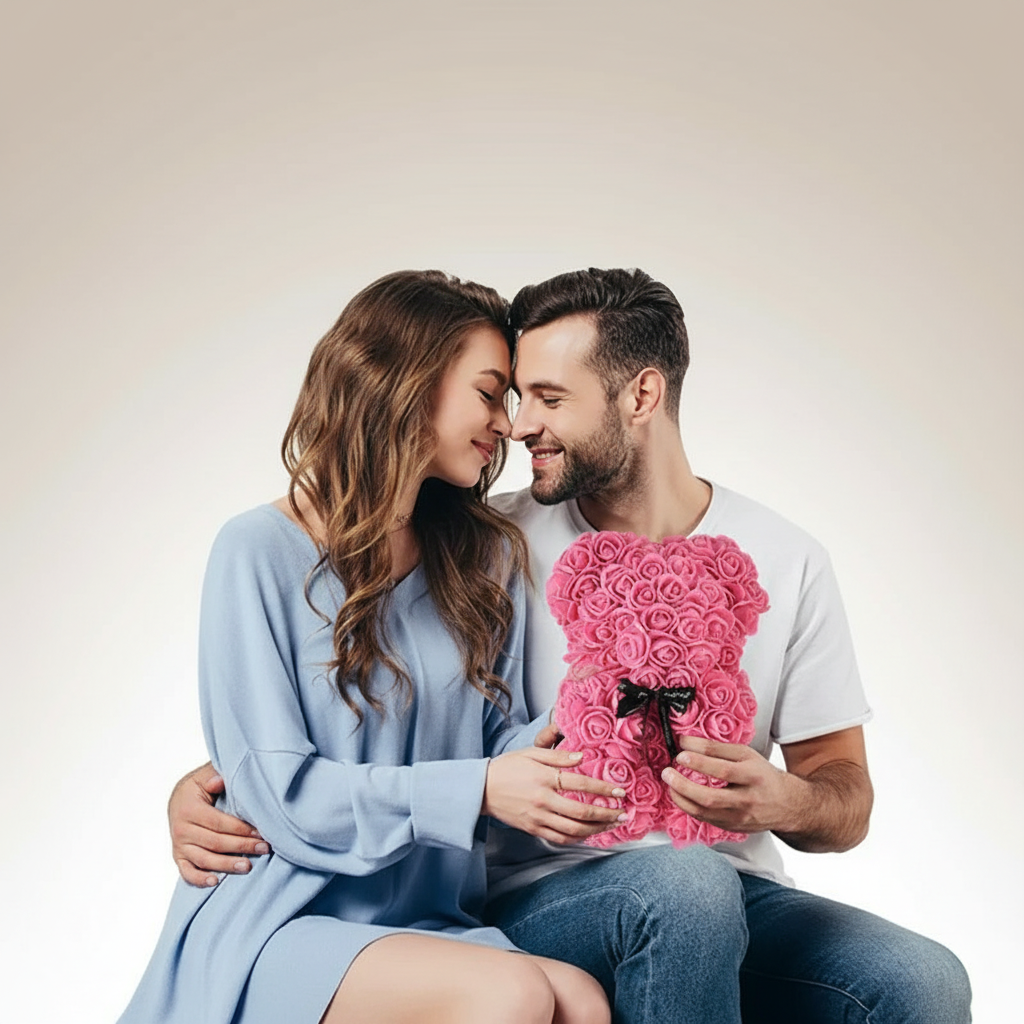 Romantic Teddy Rose Bear